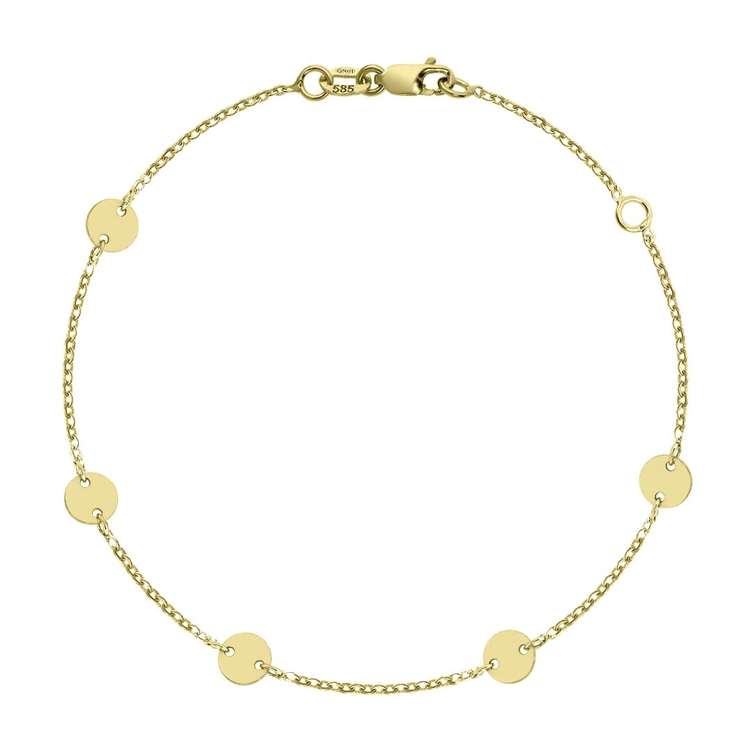bratara_aur_14k_galben_banuti_2lban5 Pulsera Monedas - Imagen 1