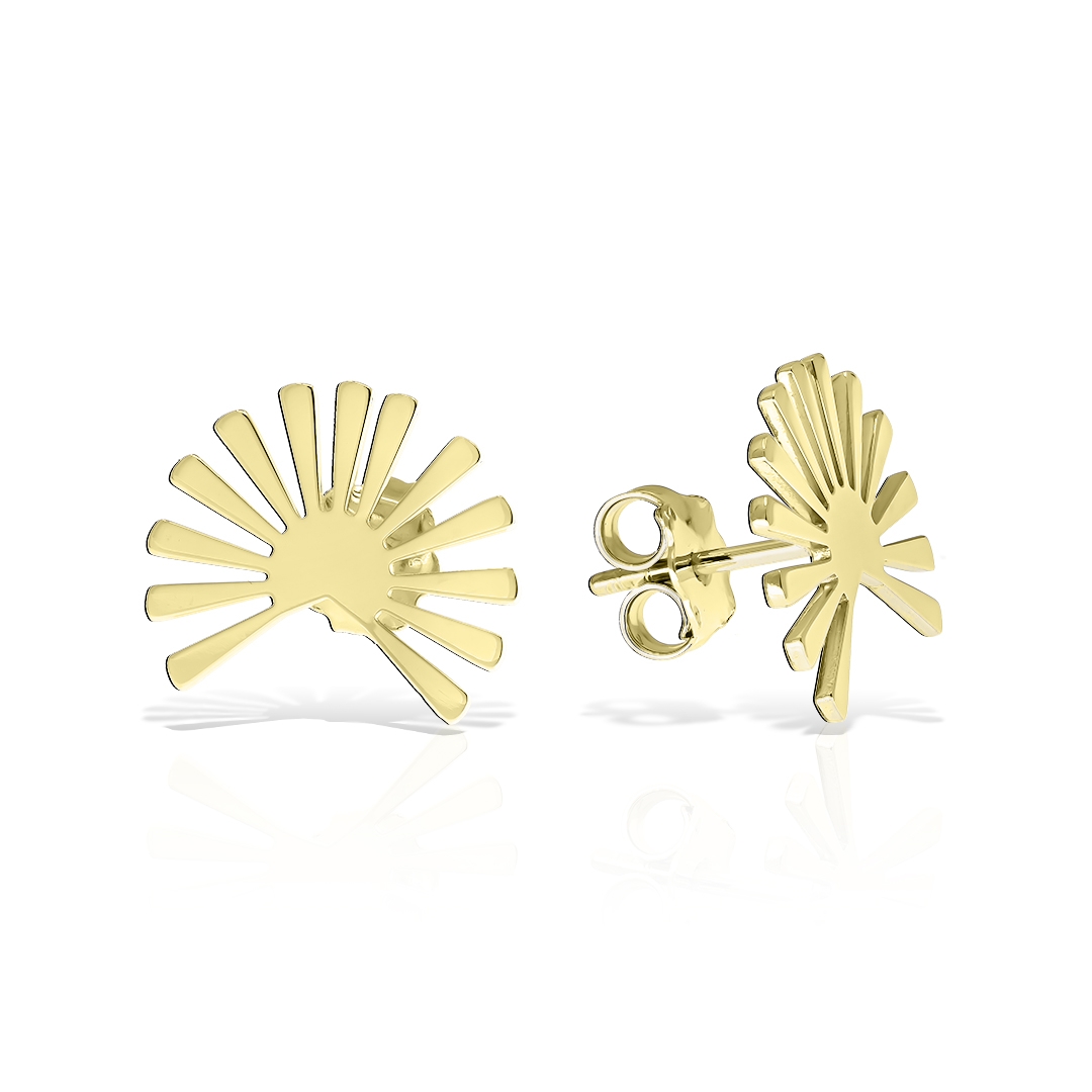 cercei_aur_galben_14k_raze_de_soare__s206_ Pendientes Sol - Imagen 1